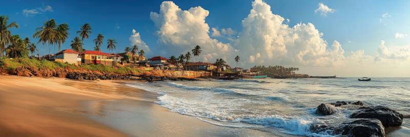 Elmina beachfront, Cape coast in Ghana